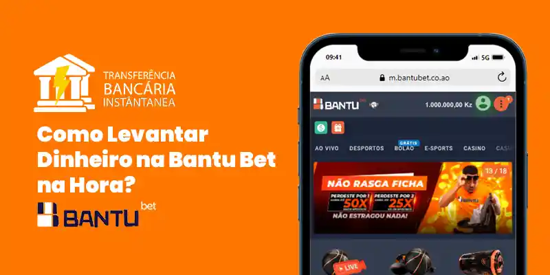 Banner Levantamento Bantu bet, bantubet copiar