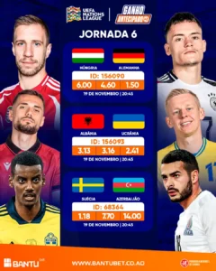 LIGA DAS NAÇÕES JORNADA 6 bantu bet, bantubet angola