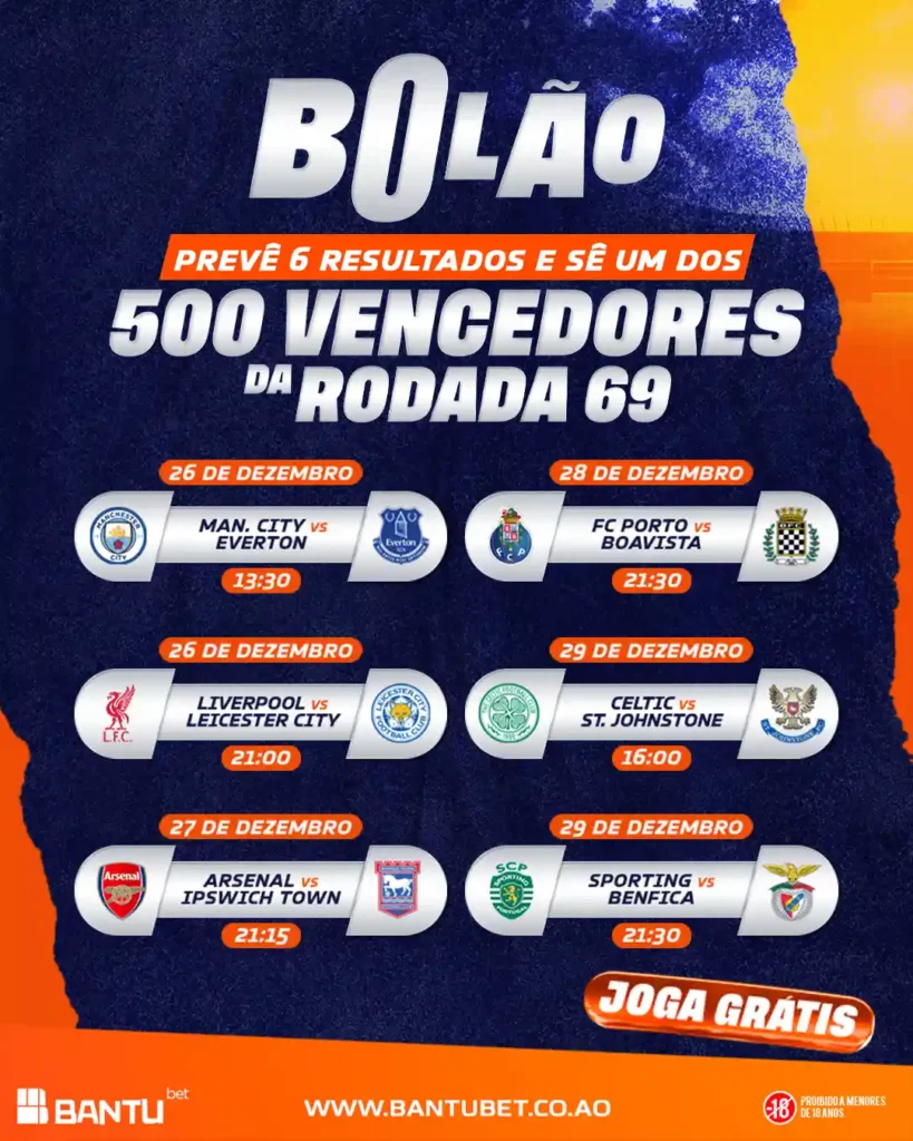 O Bolão Aposta Grátis Bantu Bet 69