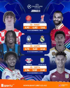 Liga dos Campeões Jornada 6 Bantu Bet