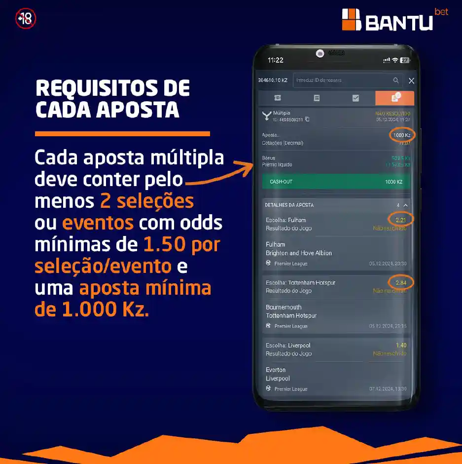 Passo 2 Ganha 4 + 1 Bantu Bet ou Bantubet Angola